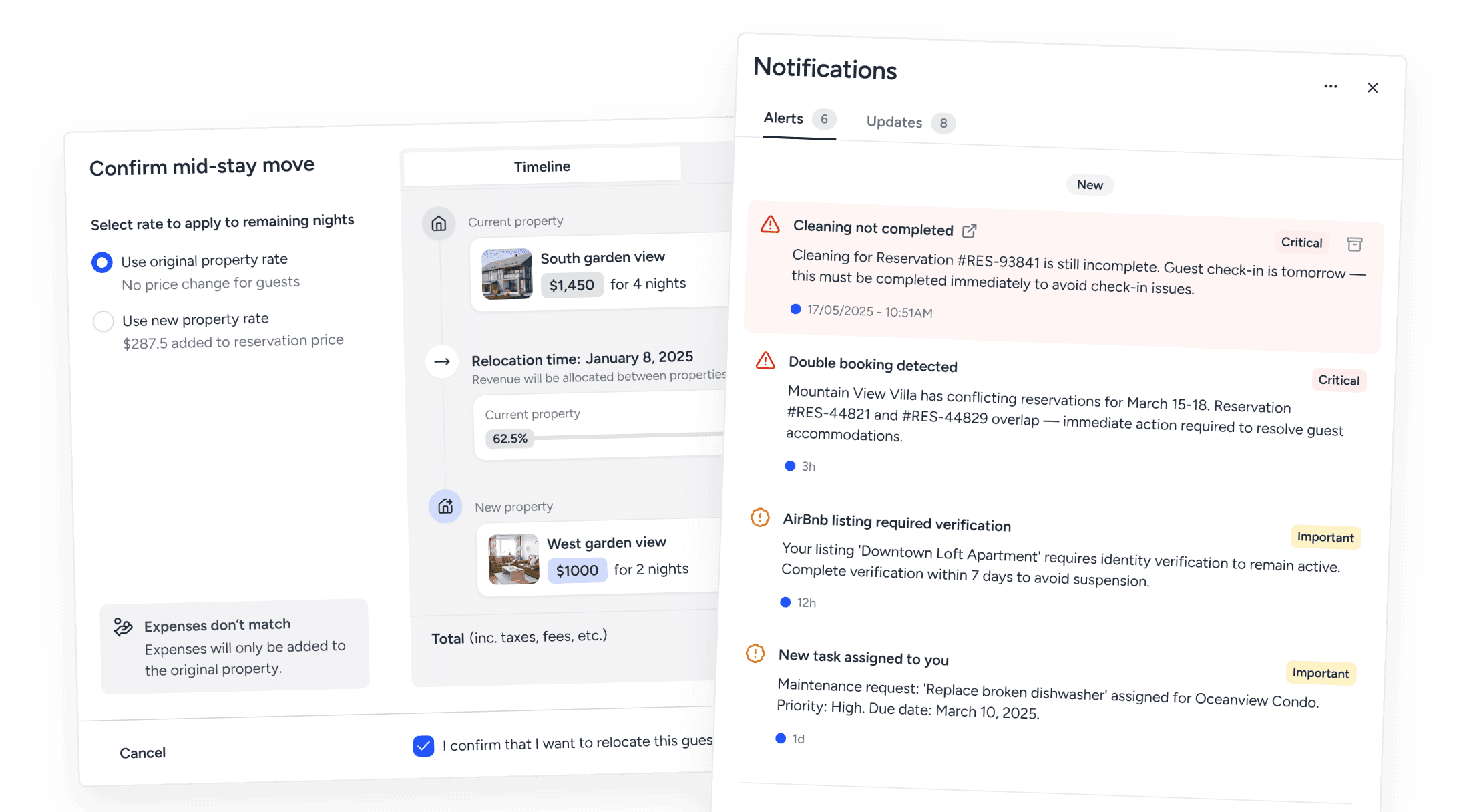 Guesty product interface